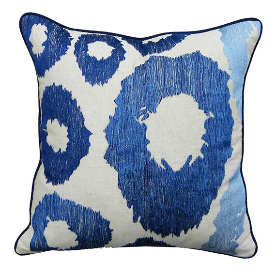 Ikat Cosmos - Navy | 22"
